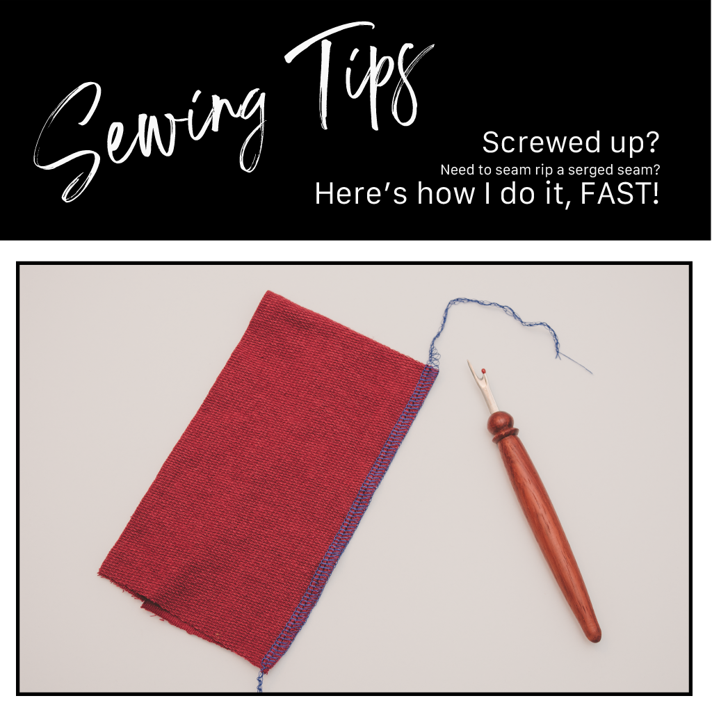 Sewing Tips | Ripping a Serged Seam