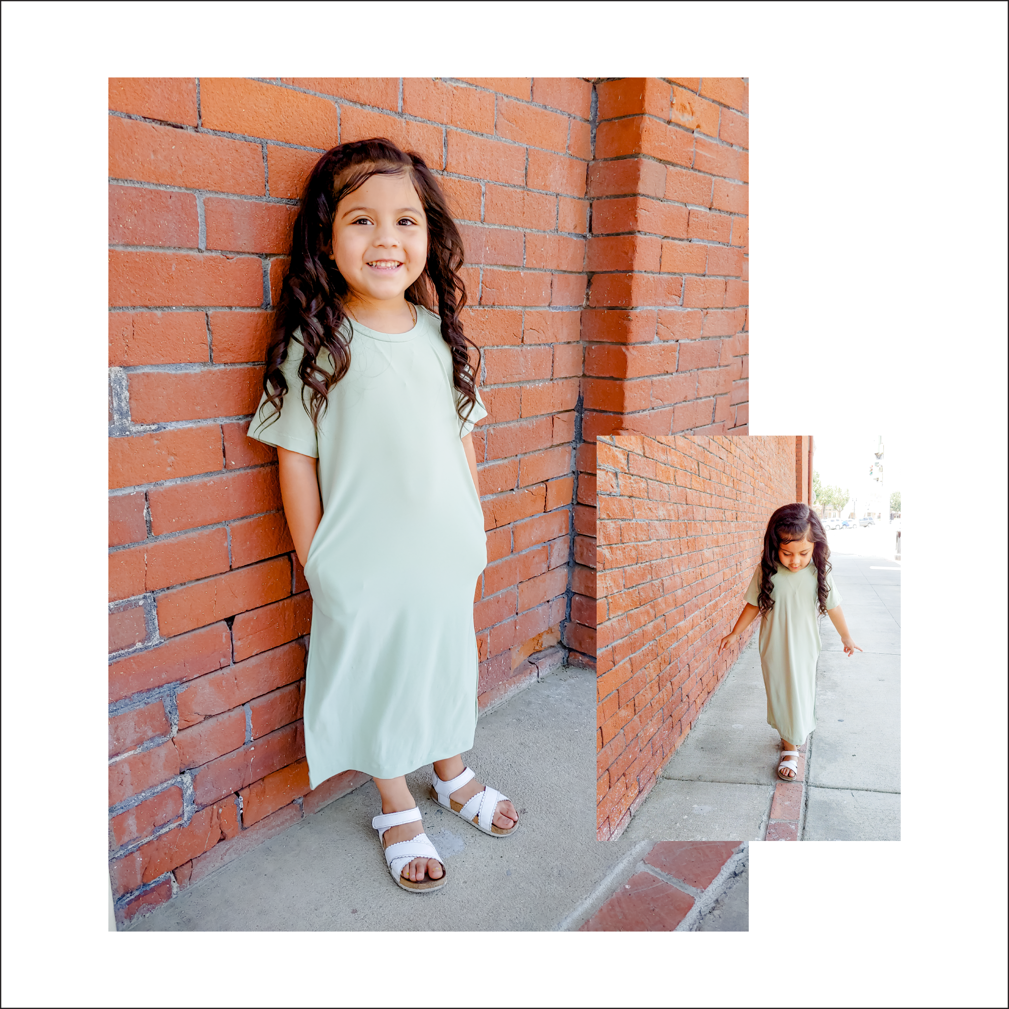 Oversized Tee Shirt Dress Kids Sizes 12M 14 Beginner Sewing Pattern