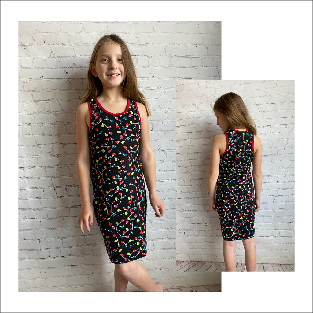 Bodycon Dress Child Size 4 14 Beginner Level Sewing Pattern Rain City Pattern Company