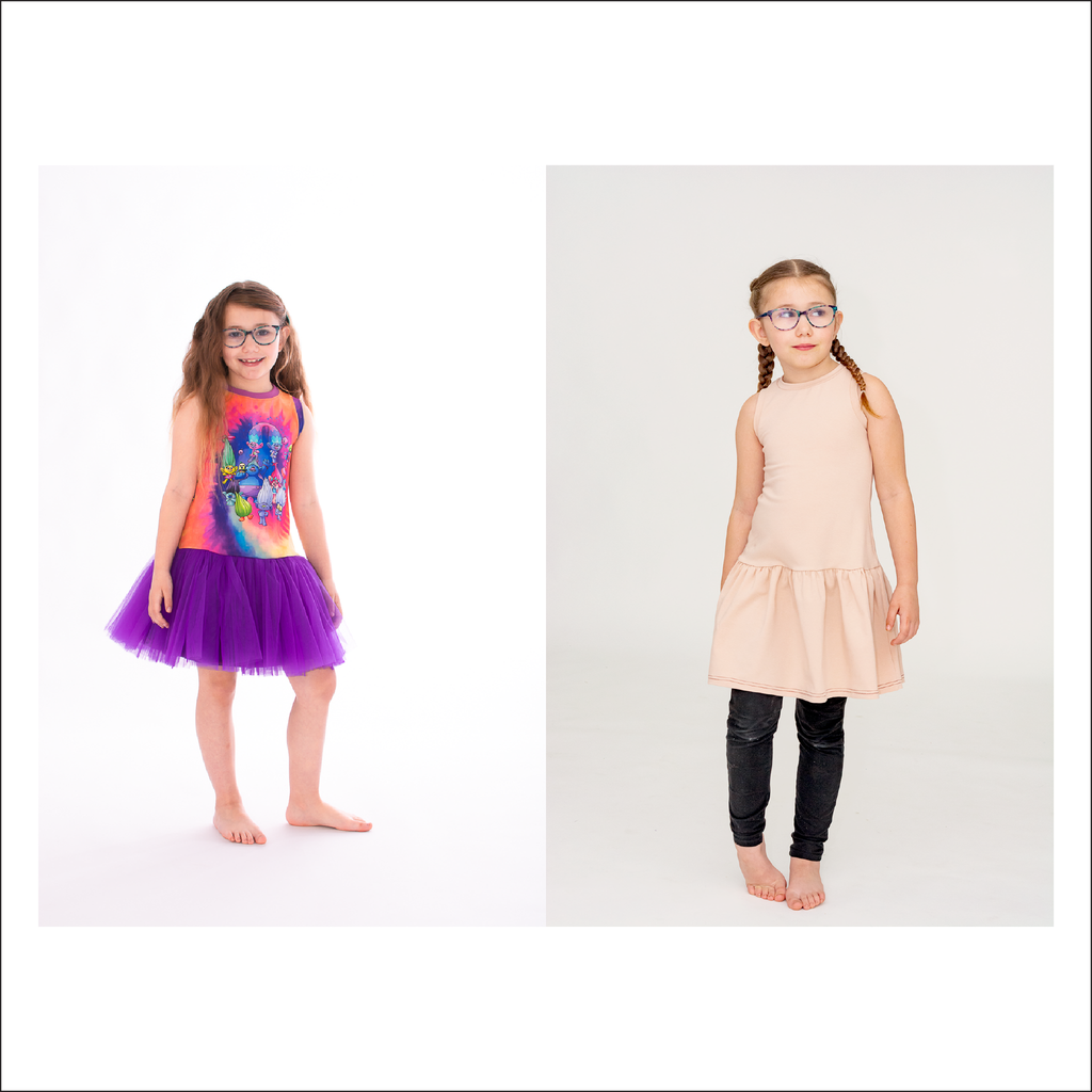 Olalla Drop Waist Summer Dress | Baby to Big Kid Sizes 3M - 14 | Beginner Level Sewing Pattern