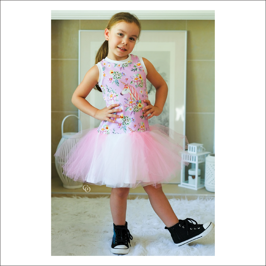 Olalla Drop Waist Summer Dress | Baby to Big Kid Sizes 3M - 14 | Beginner Level Sewing Pattern