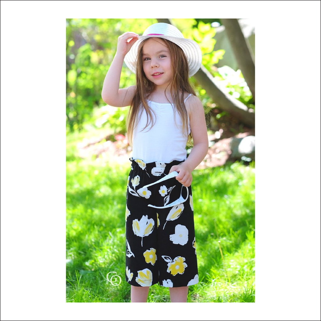 Port Orchard Paperbag Pants, Capris, Shorts | Child Sizes 12M-14 | Beginner Level Sewing Pattern
