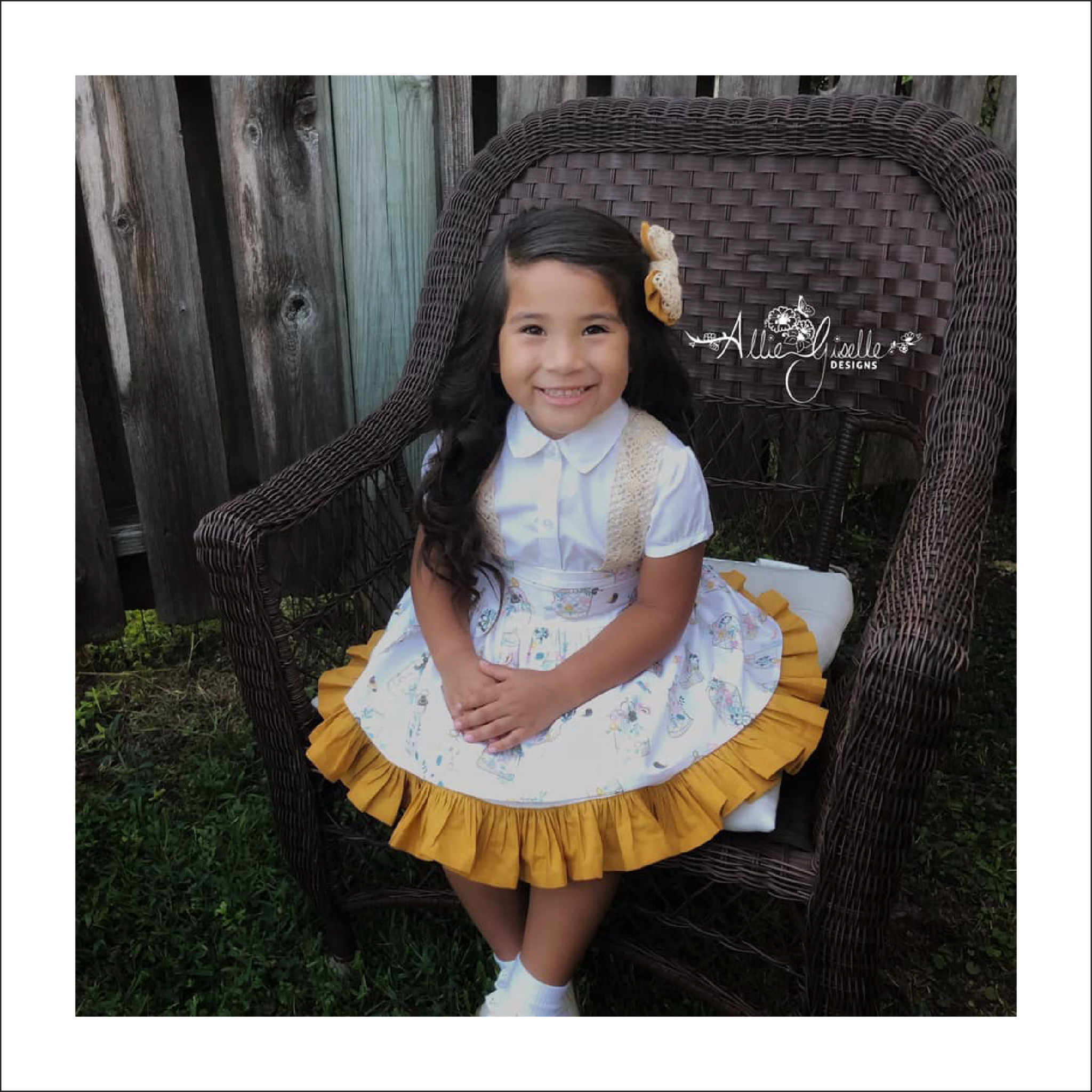 Vintage Lace Jumper Skirt Child Sizes 12M 14 Beginner Level